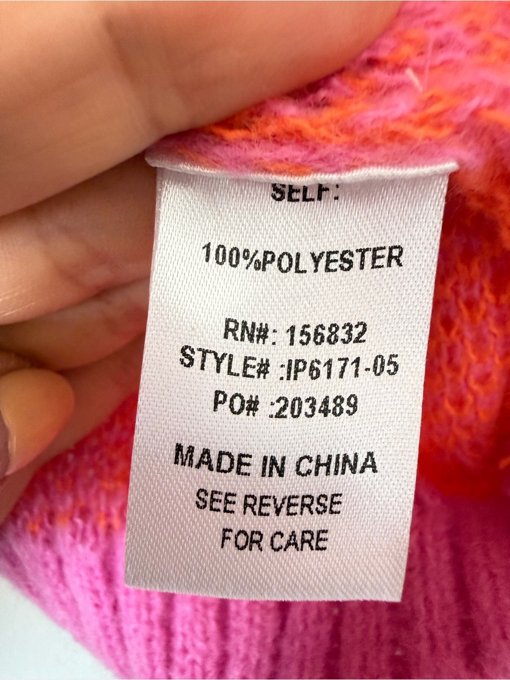 BiBi Pink Orange Checkered Sequin Oversized Cardigan Sweater Knit XL NWT Sparkle - Picture 3 of 10